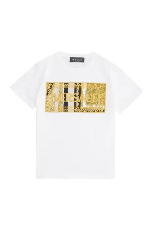 Versace Kids Barocco Embroidered T-Shirt