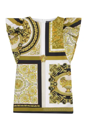 Versace Kids Barocco Print Dress