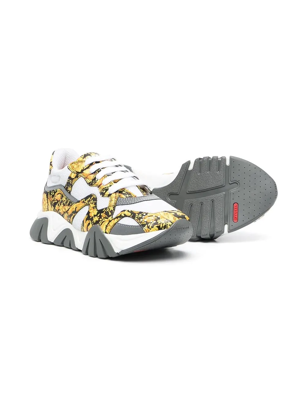 Versace Kids Barocco Print Sneakers