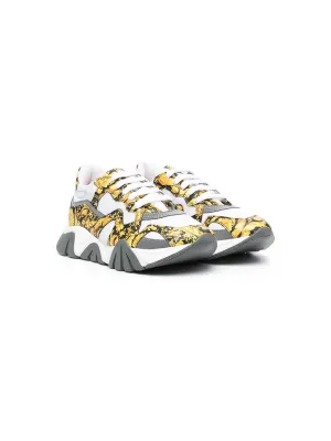 Versace Kids Barocco Print Sneakers