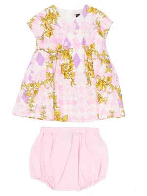 Versace Kids Barocco Printed Dress Set