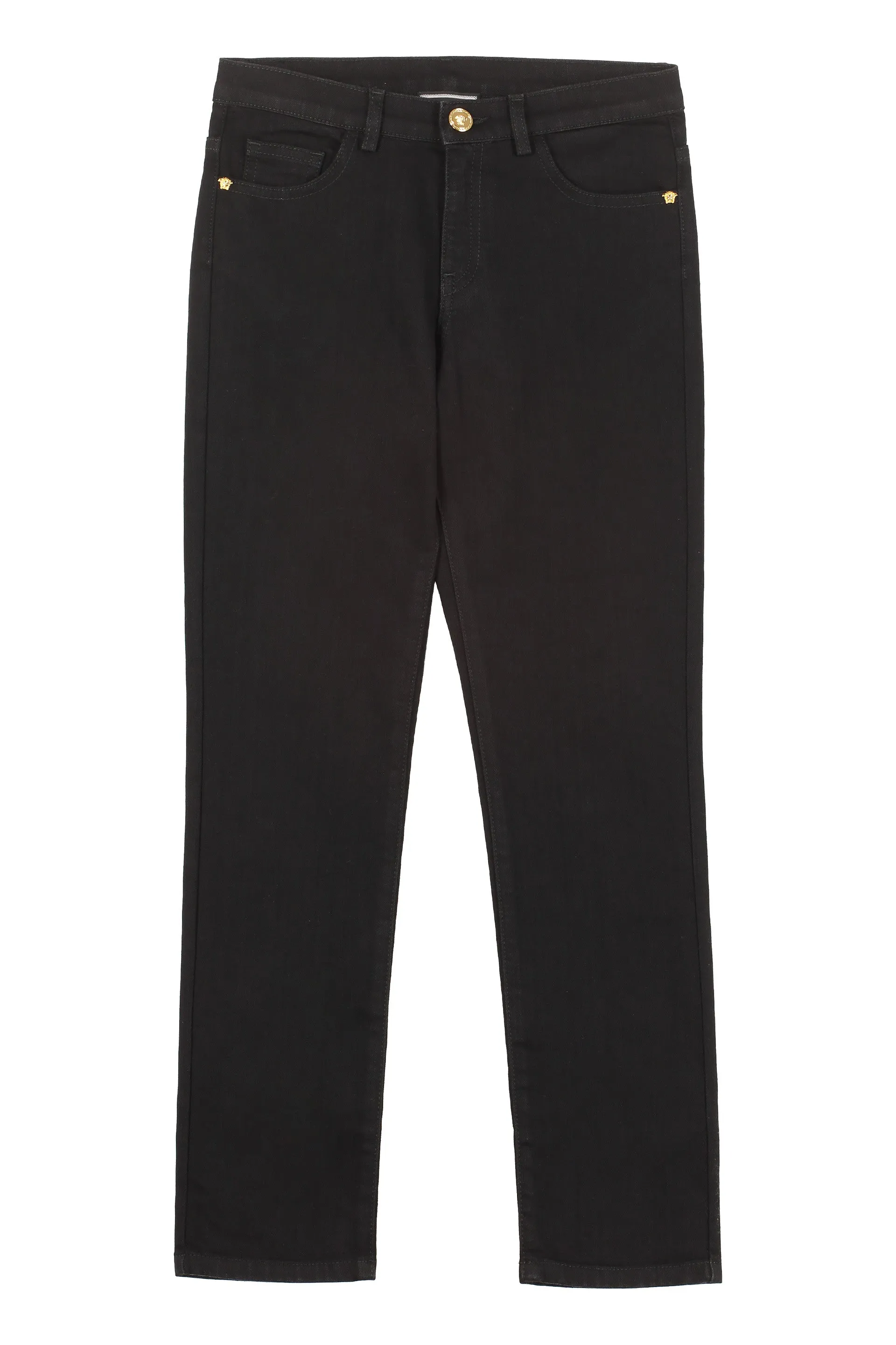Versace Kids Barocco Printed Pocket Jeans