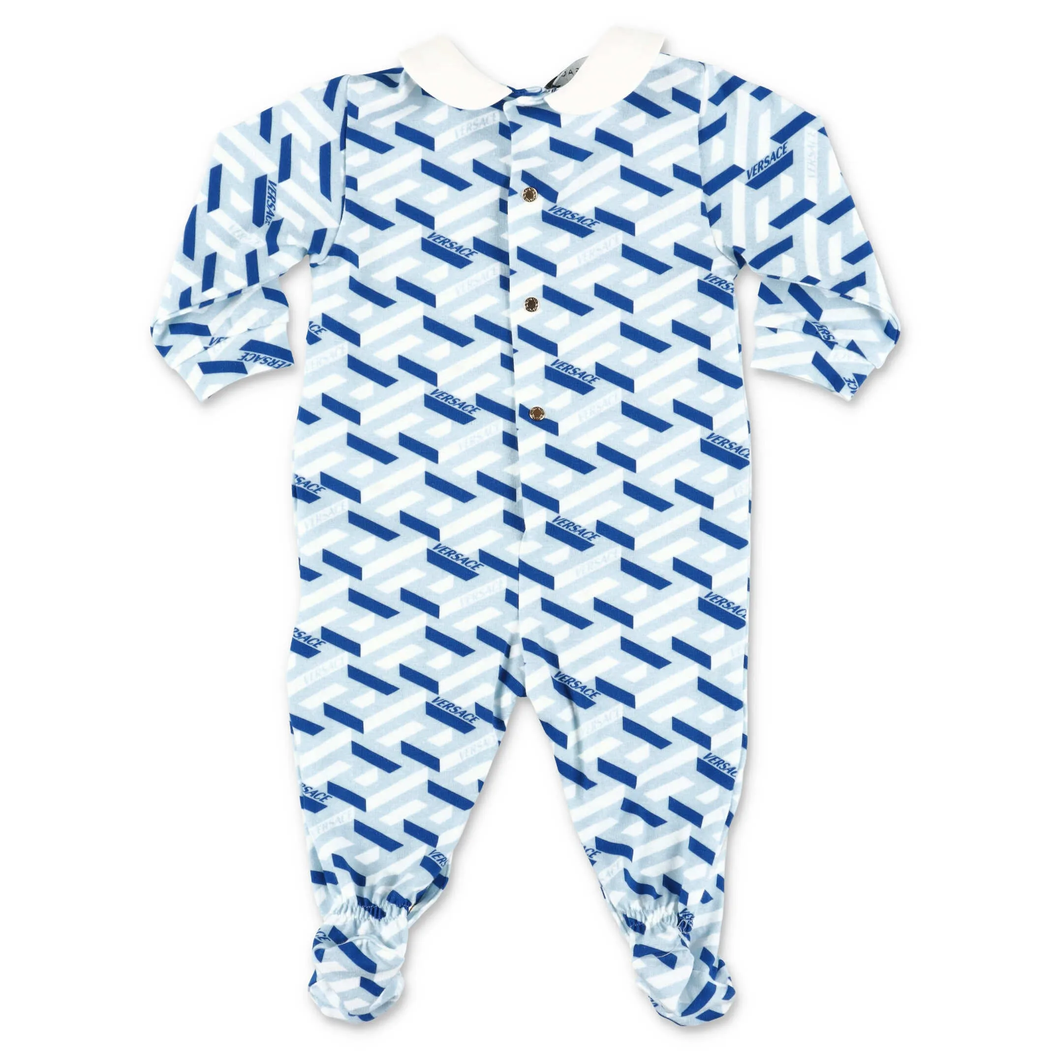 Versace Kids Greca Print Two-Piece Babygrow Set