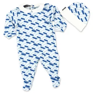 Versace Kids Greca Print Two-Piece Babygrow Set