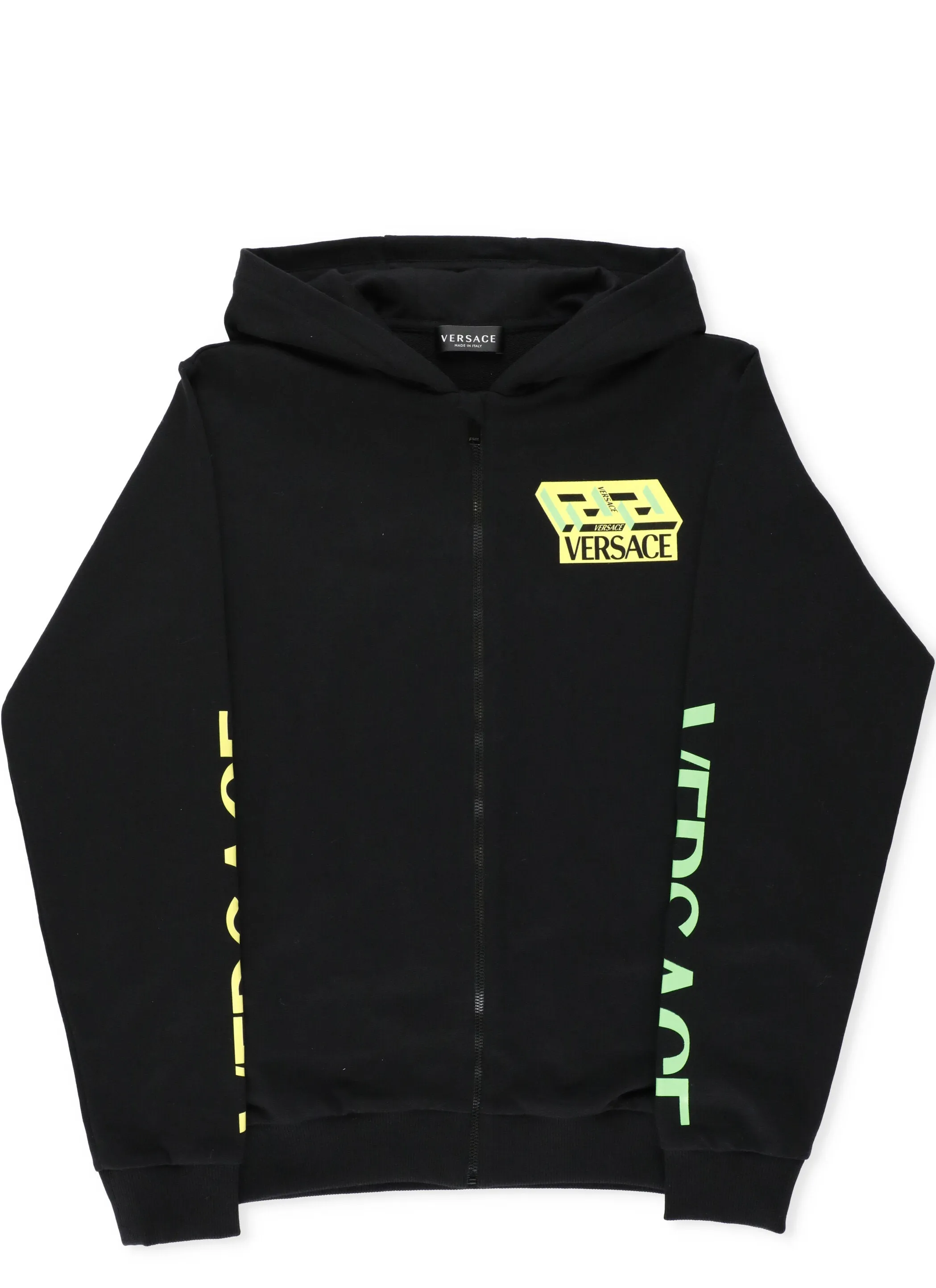 Versace Kids Logo Printed Hooded Jacket