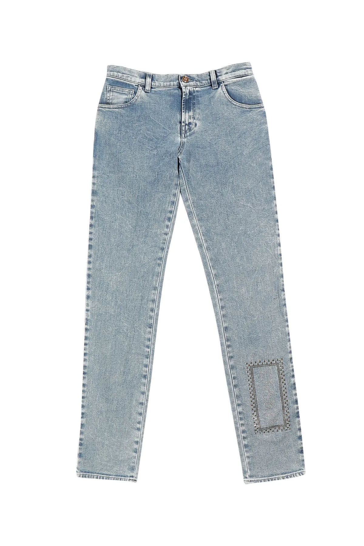 Versace Kids Logo Slim-Fit Denim Jeans