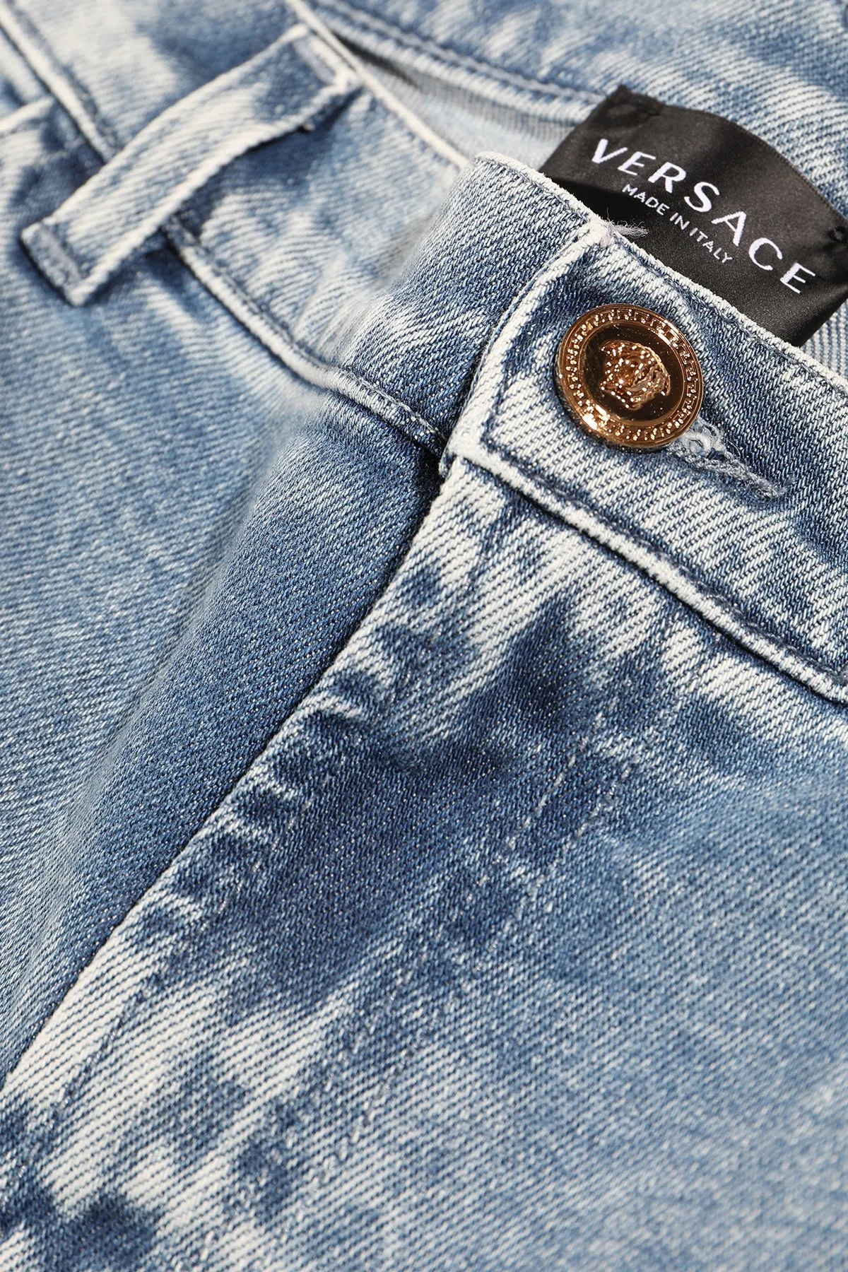 Versace Kids Logo Slim-Fit Denim Jeans