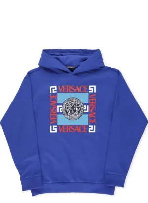 Versace Kids Medusa Logo Print Hoodie