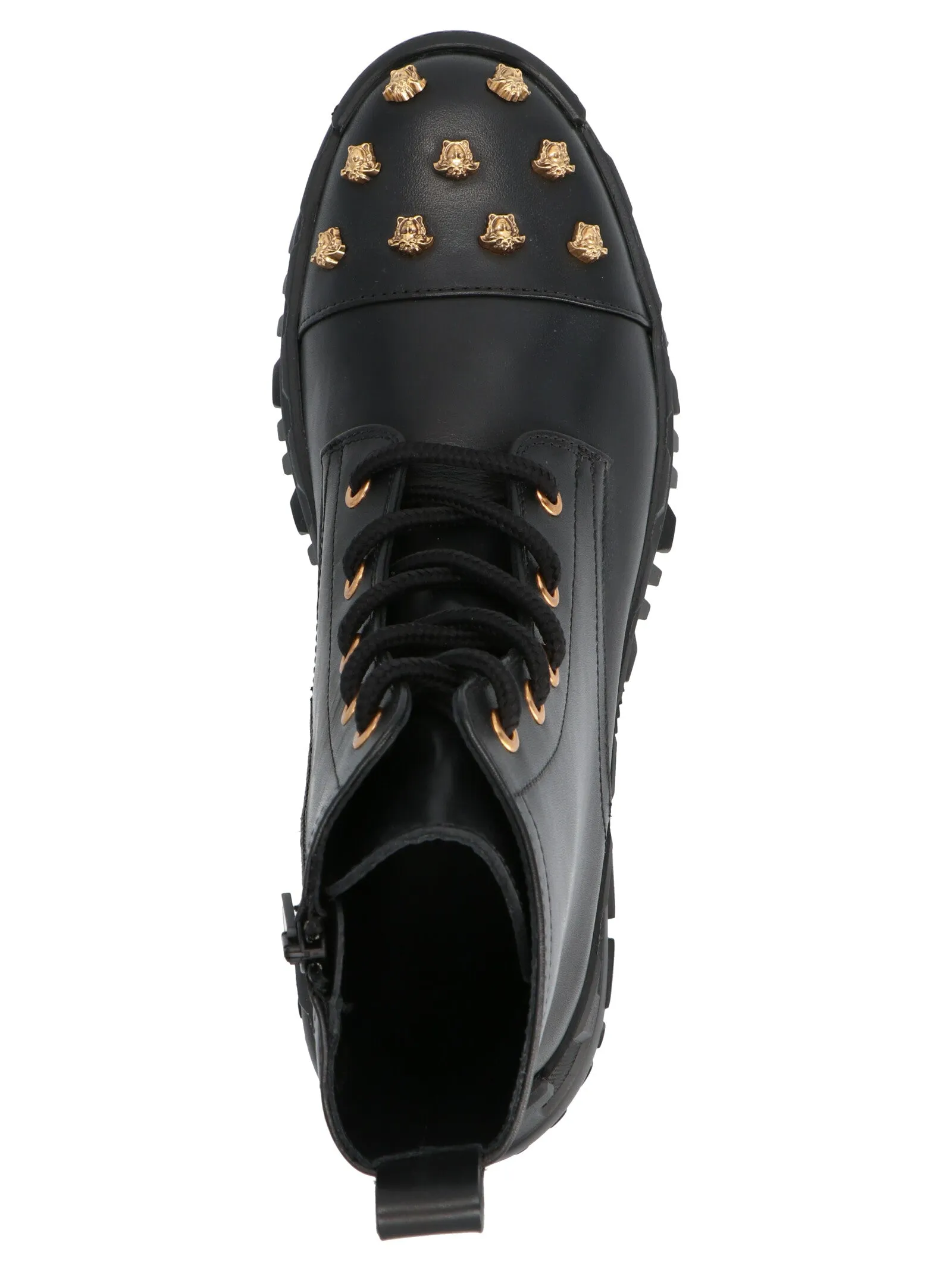 Versace Kids Medusa Studded Lace-Up Boots