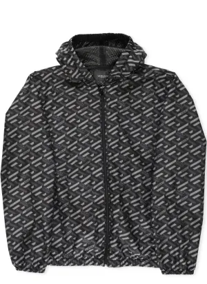 Versace Kids Monogram Printed Hooded Jacket