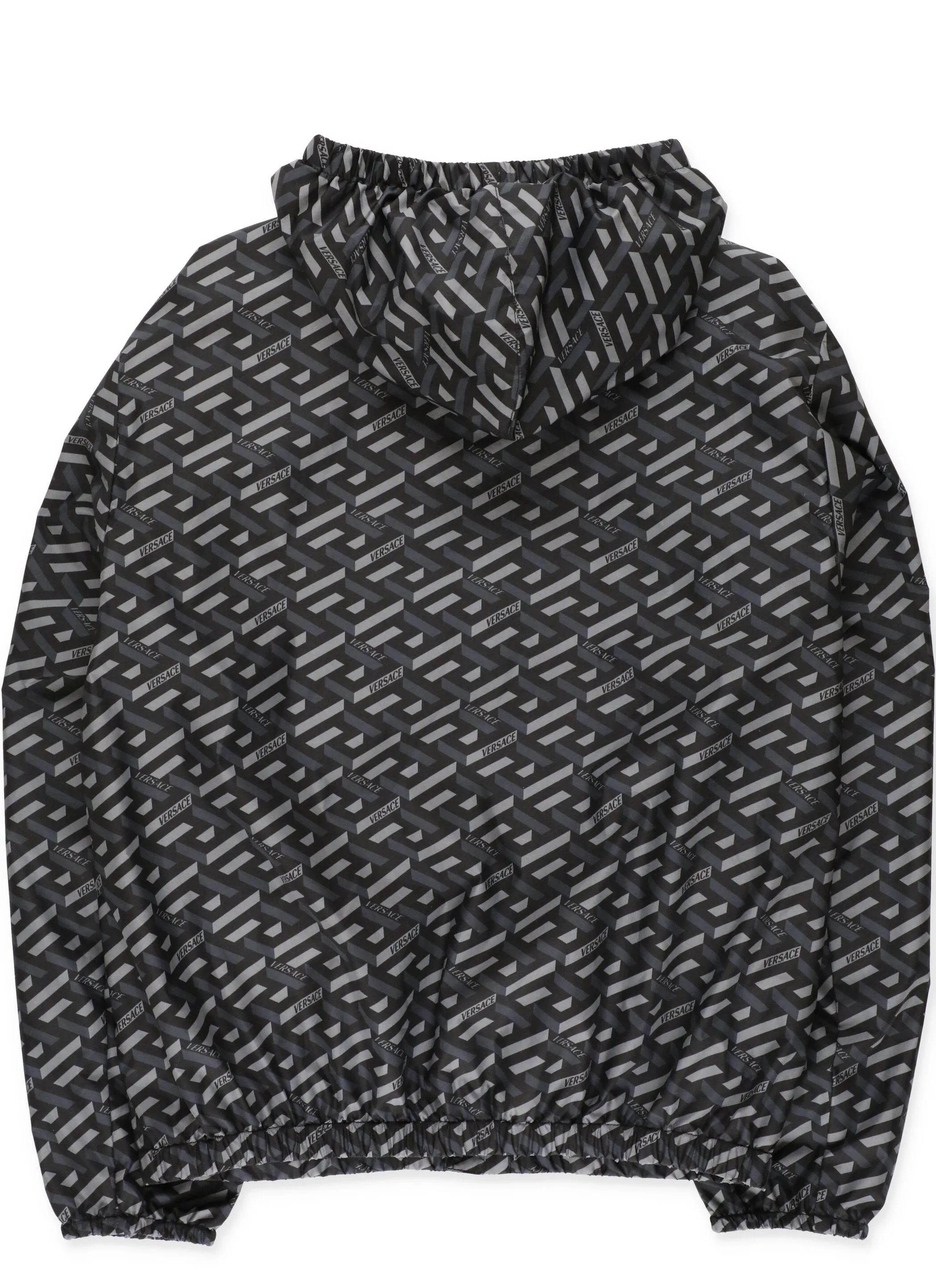 Versace Kids Monogram Printed Hooded Jacket
