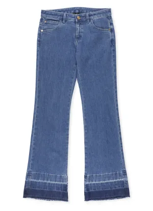 Versace Kids Raw Hem Flared Jeans