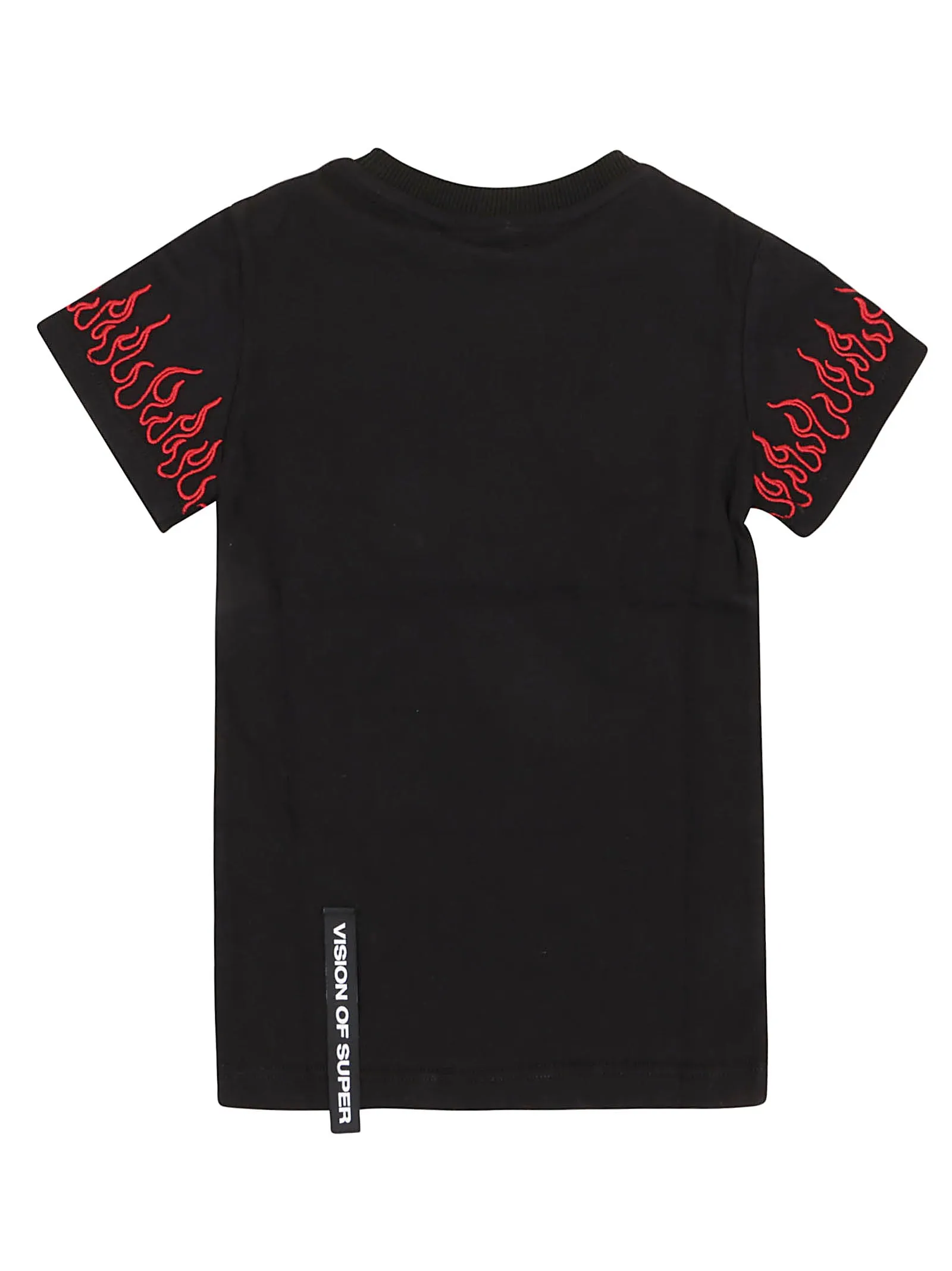 Vision Of Super Kids Flame Embroidered T-Shirt