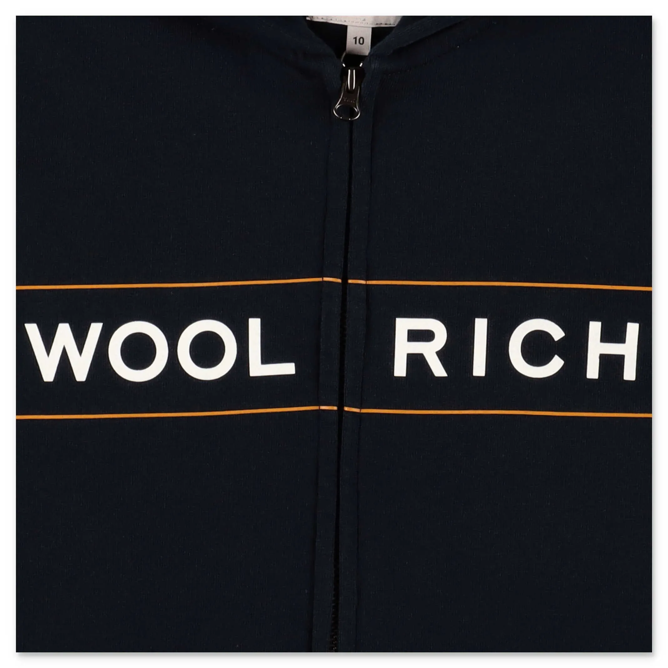 Woolrich Kids Logo Print Zipped Hoodie