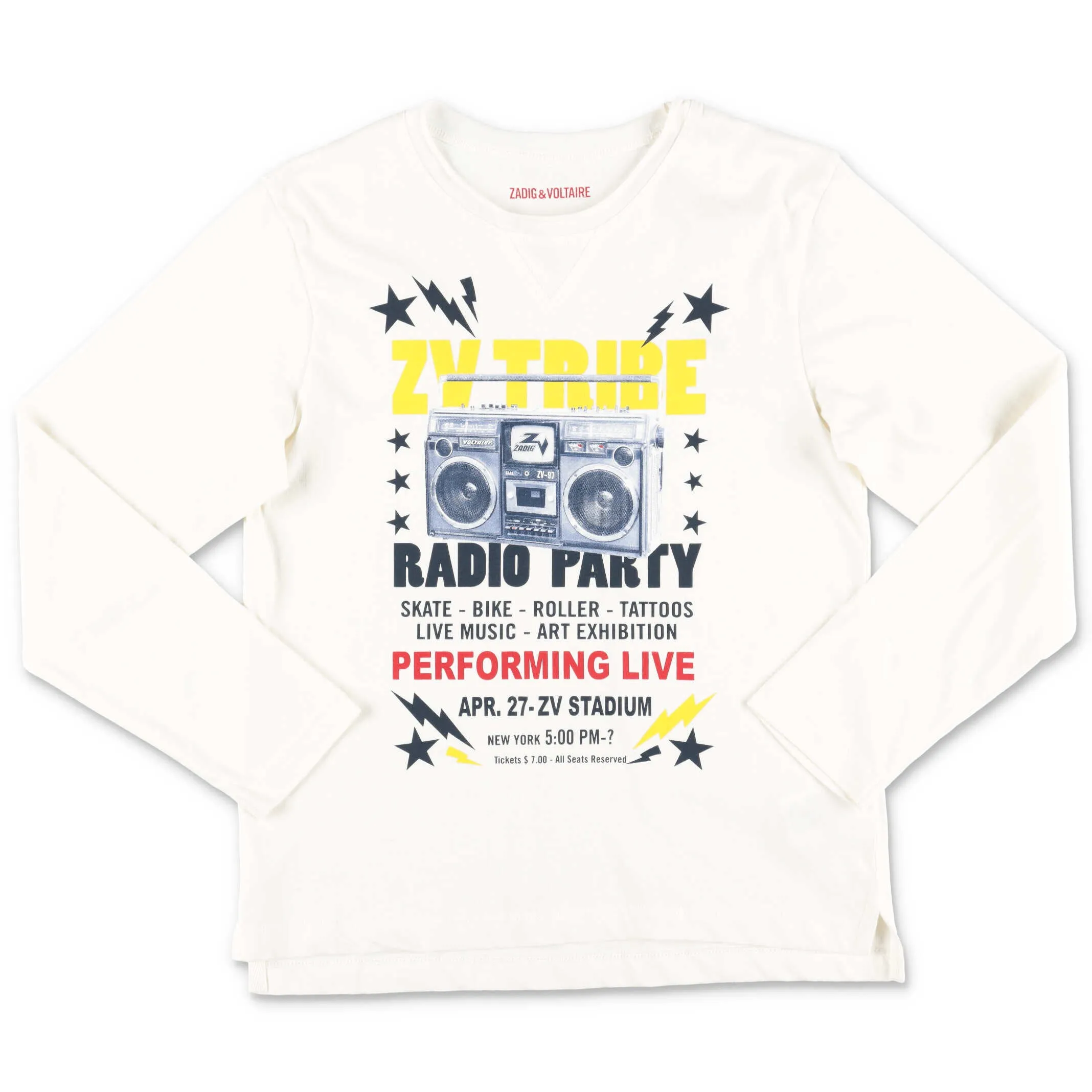 Zadig & Voltaire Kids Graphic Print Long-Sleeve T-Shirt